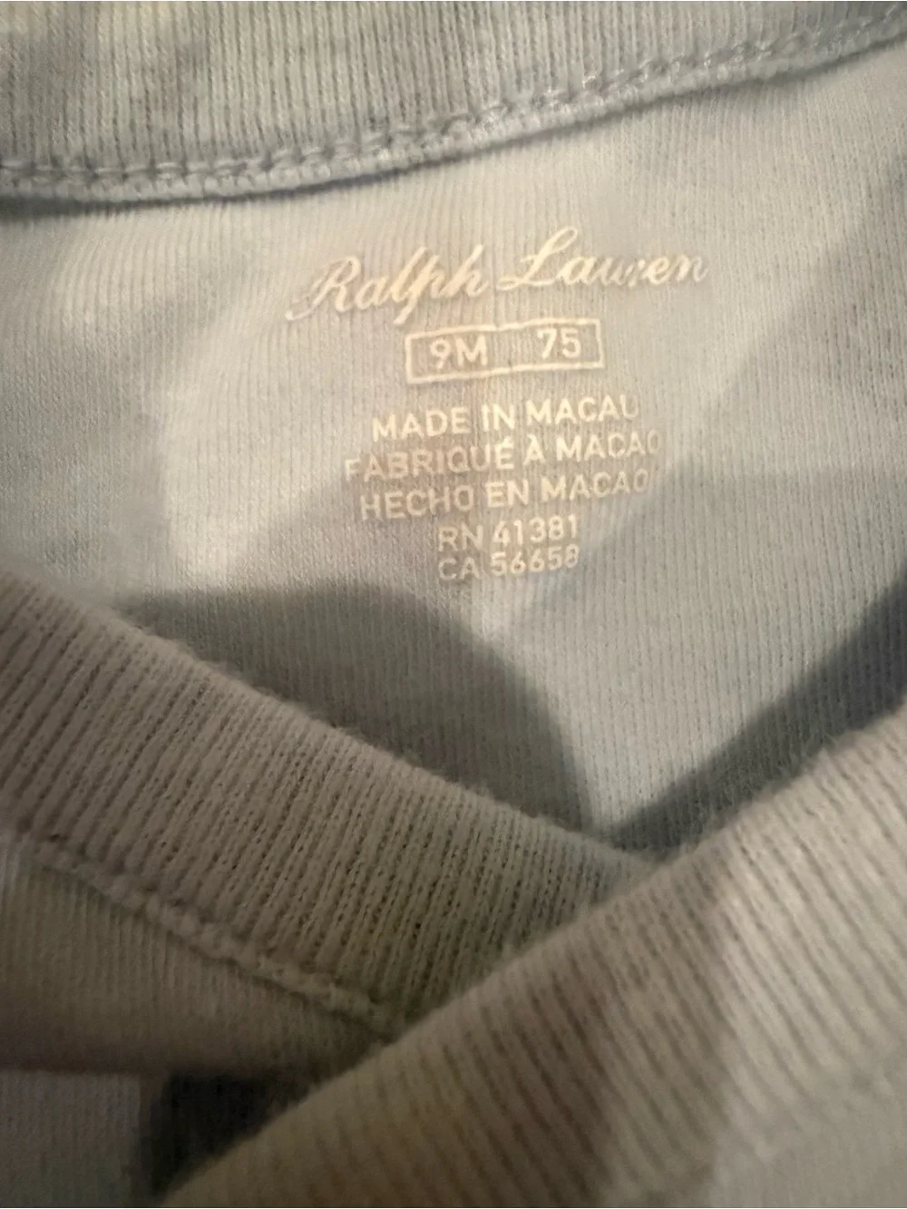 Ralph Lauren baby kimono-style bodysuit in size 9 months